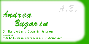 andrea bugarin business card